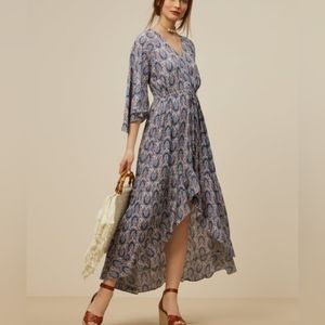 Scoop Boho High Low V-Neck Hippie Maxi Dress